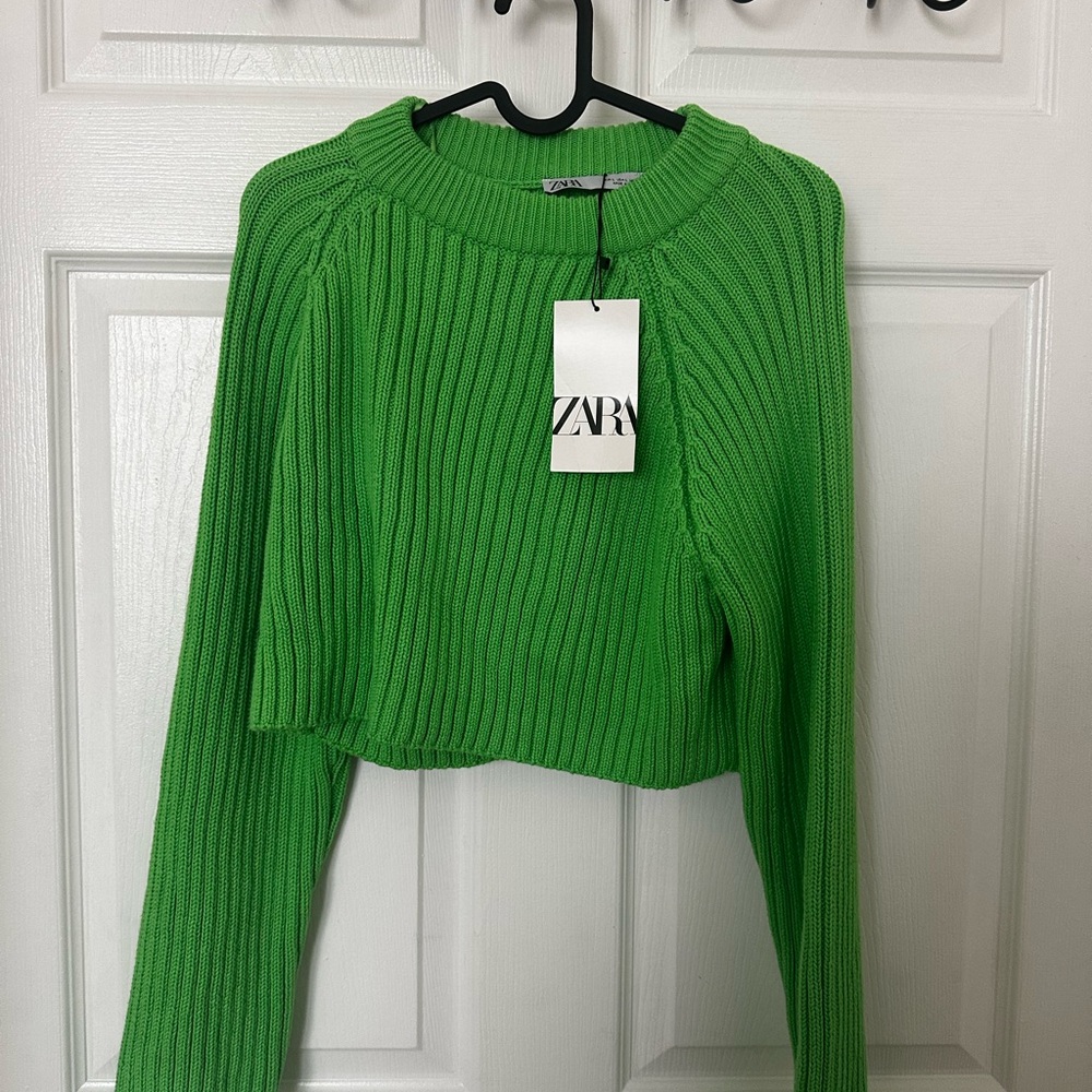 Zara Vibrant Green Knit Top